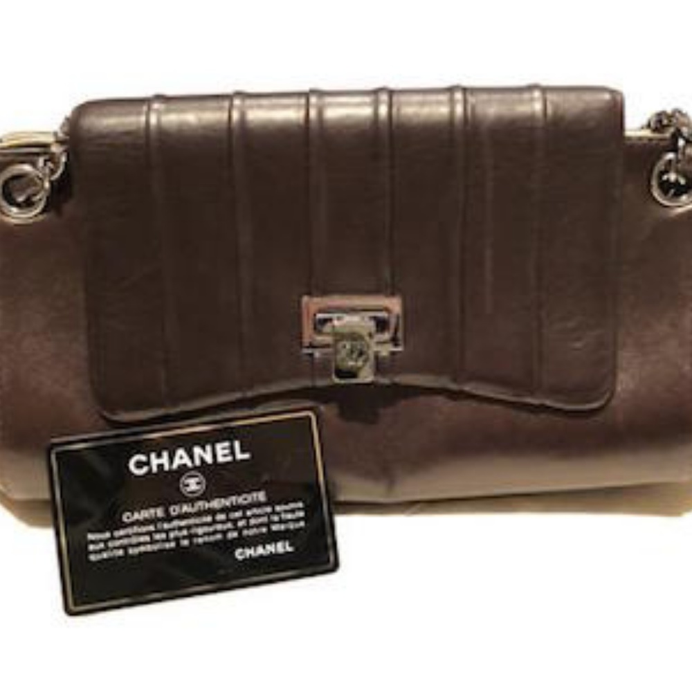 Chanel Classic Flap Accordion Leather Shoulder Bag